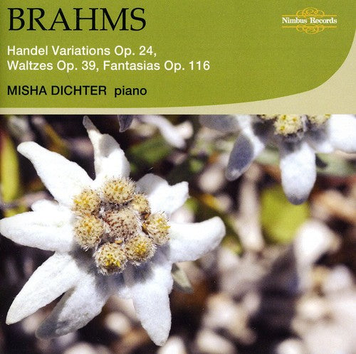 the album cover for Brahms / Dichter - Handel Variations Waltzes & Fantasias