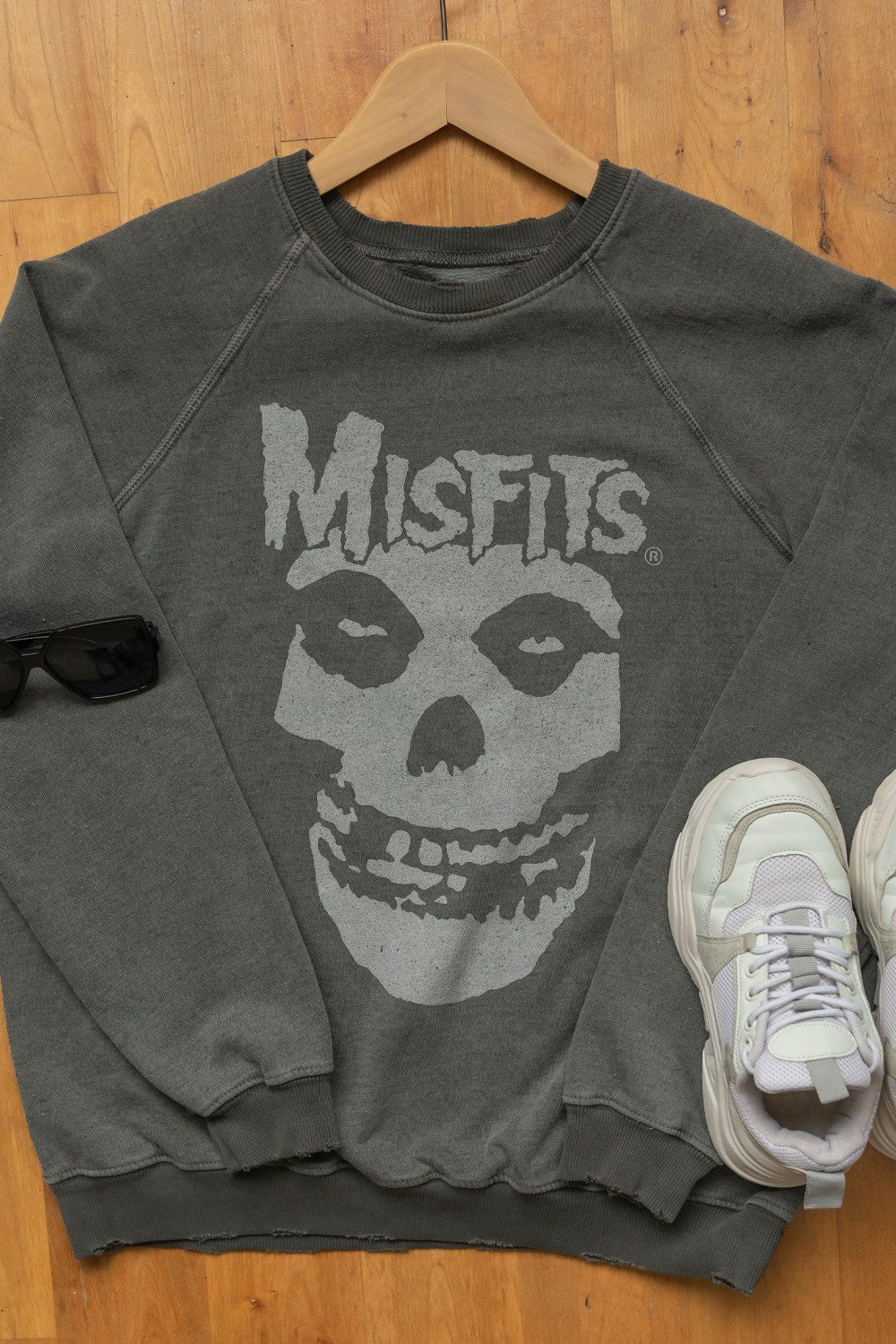 Misfits Womens Crewneck Sweatshirt Vintage Black Officially Licensed