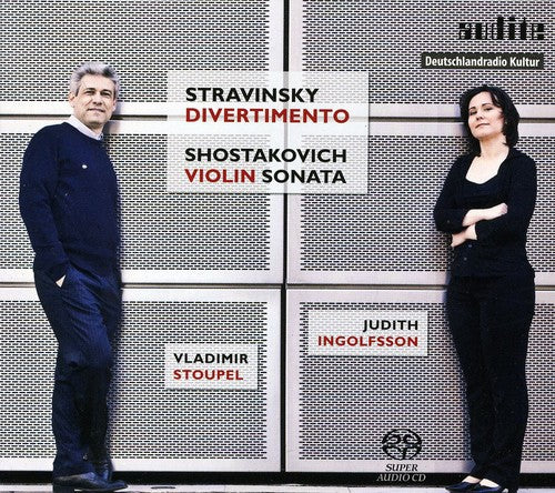 the album cover for Judith Ingolfsson & Vladimir Stoupel - Works for Violin & Piano