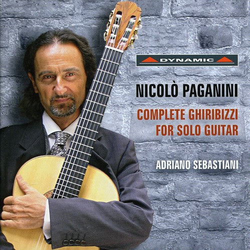 the album cover for Adriano Sebastiani - Complete Ghiribizzi for Solo Guitar M.S. 43