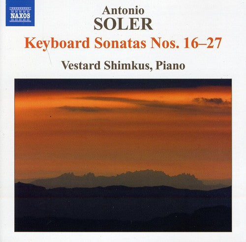 the album cover for Vestard Shimkus - Soler: Keyboard Sonatas Nos. 16-27