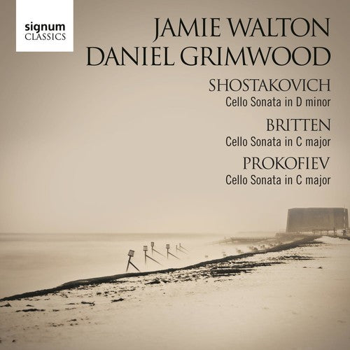 the album cover for Jamie Walton - Cello Sonatas By Shostakovich & Britten
