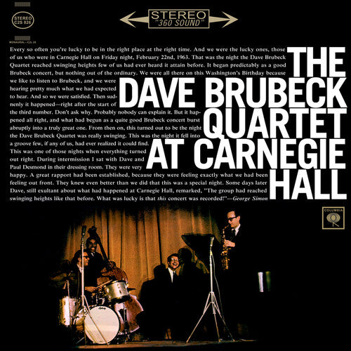 Brubeck, Dave - Dave Brubeck Quartet At Carnegie Hall - Vinyl Record