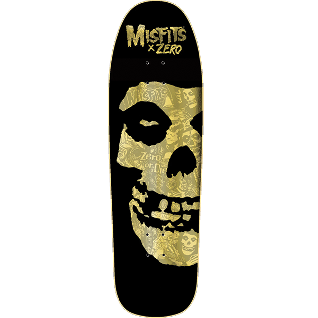 Zero Misfits Collage Shaped Skateboard Deck - 9.25ƒ?? Gold Foil