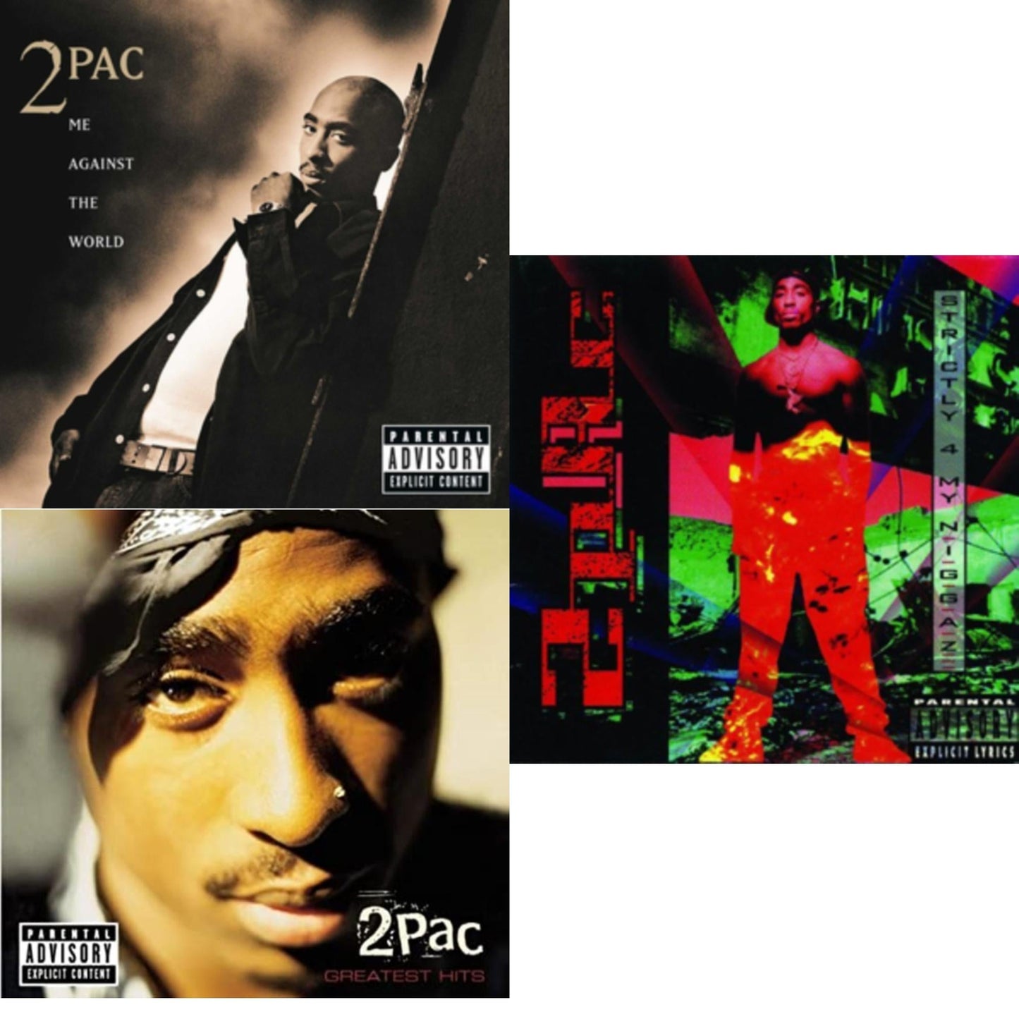 2Pac - Strictly 4 My N.I.G.G.A.Z. & Me Against World & Greatest Hits - CD Bundle
