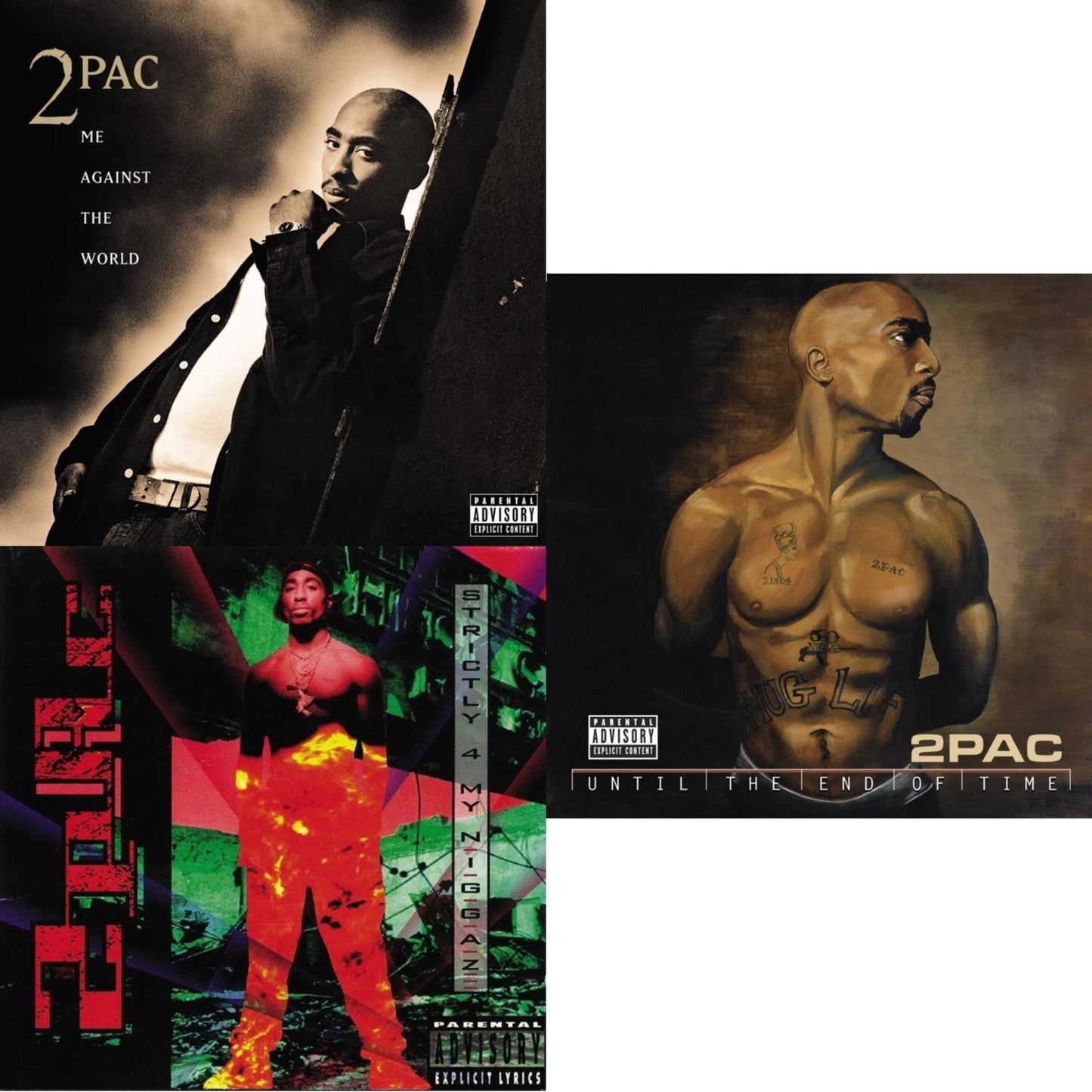 2Pac - Until The End Of Time(X) (4LP) & Me Against The World (2LP) & Strictly 4 My N.I.G.G.A.Z. (2 LP)