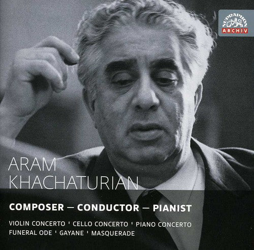 the album cover for Khachaturian / Kogan / Jemelik / Gauk / Klima - Composer & Conductor & Pianist