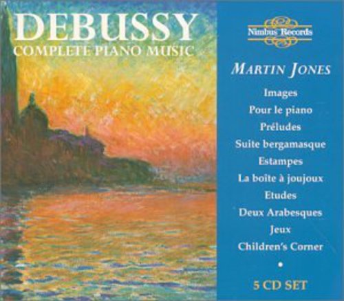 the album cover for Debussy / Jones - Piano Music