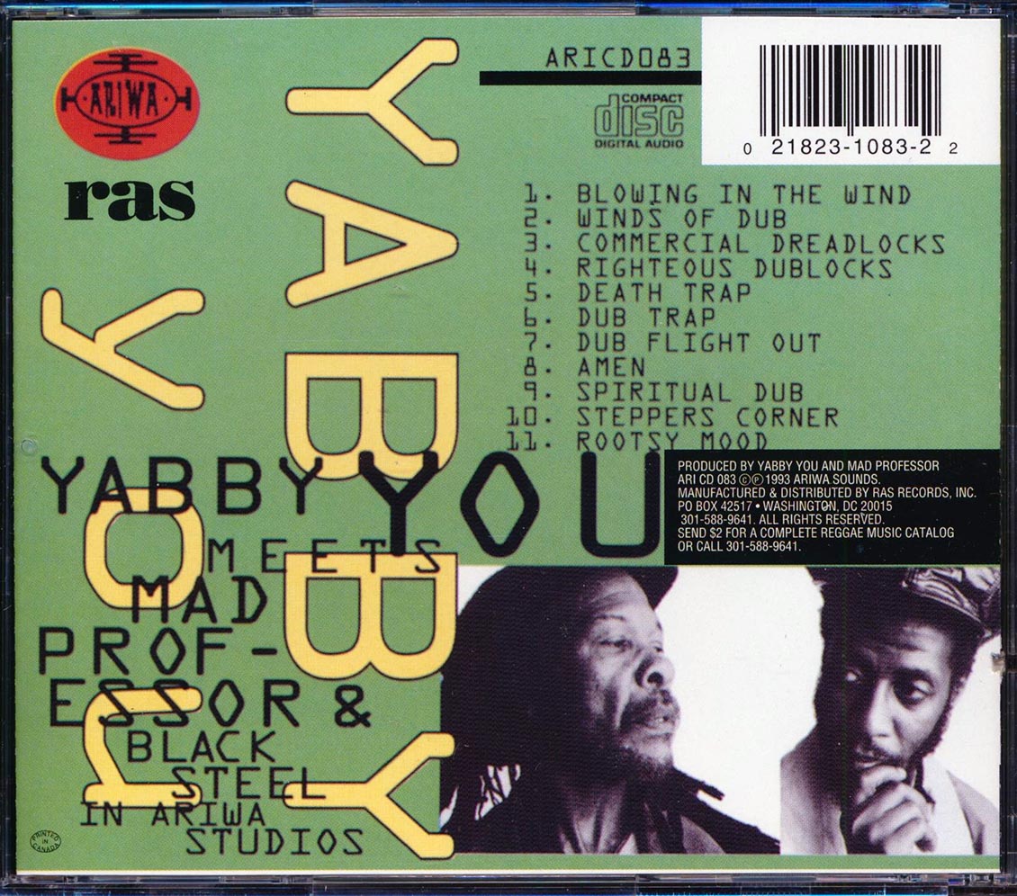 Yabby You, Mad Professor - Yabby You Meets Mad Professor & Black Steel At Ariwa Studios (marked/ltd stock) Music CD