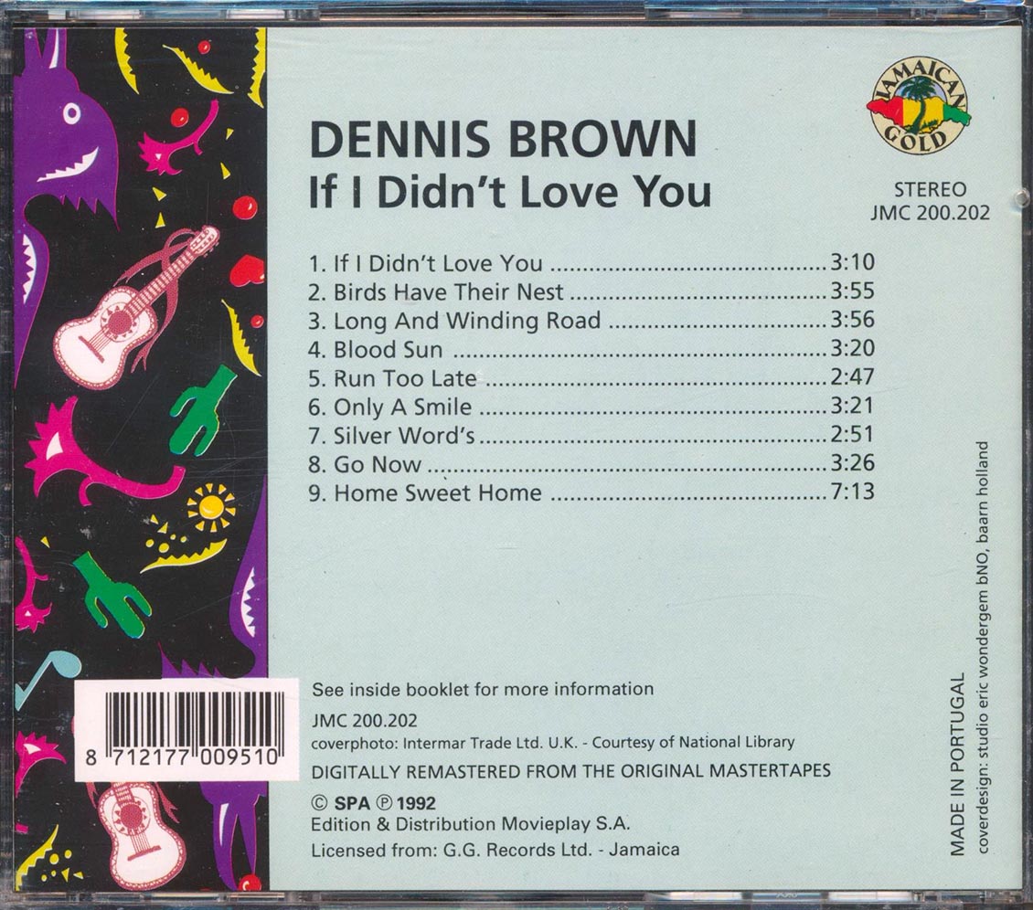 Dennis Brown - If I Didn't Love You Music CD