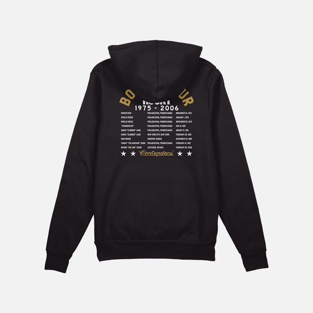 Rocky Boxing Tour Pullover Hoodie Sweatshirt Black