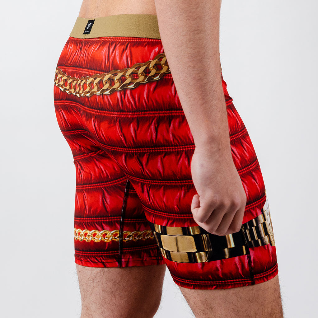 Contenders Feel So Good Mens Brief Shorts Red