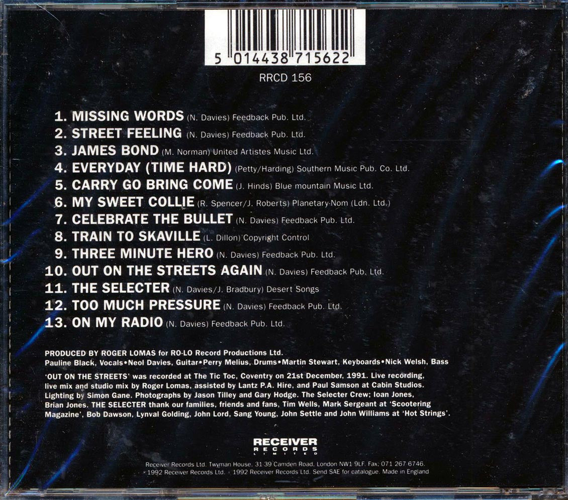 Selecter - Out On The Streets Music CD