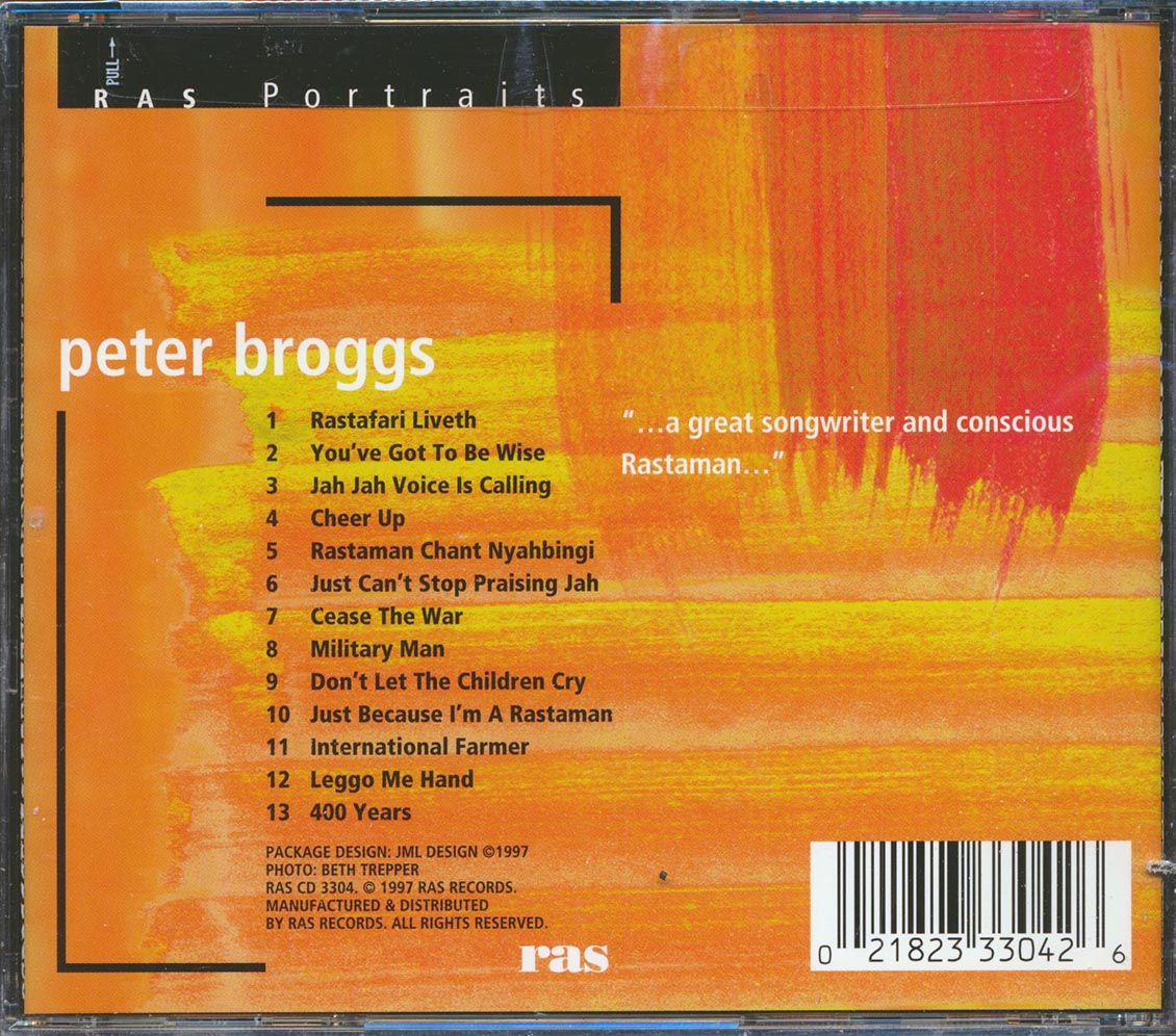 Peter Broggs Ras Portraits marked/ltd stock Music CD