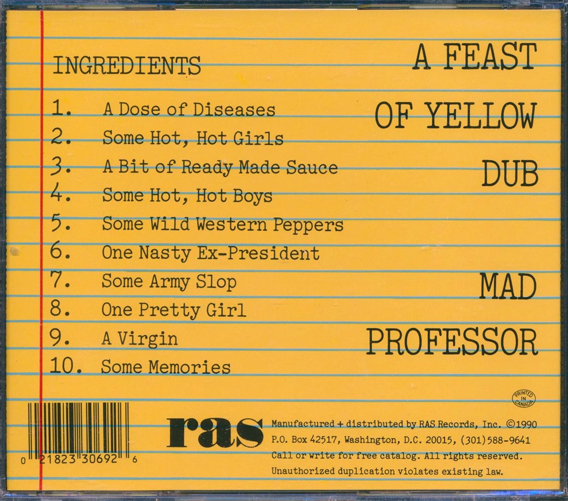 Mad Professor - A Feast Of Yellow Dub Music CD