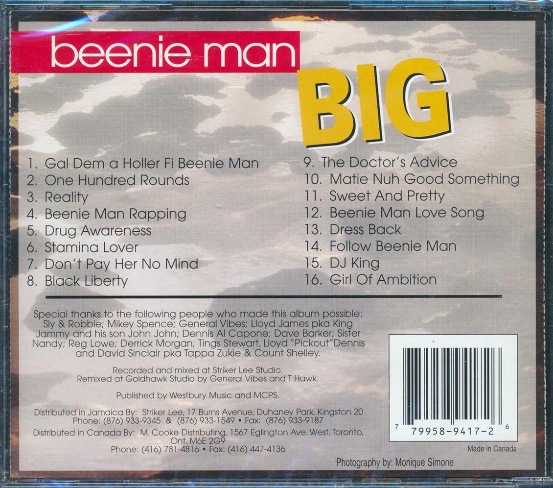 Beenie Man - Big Music CD