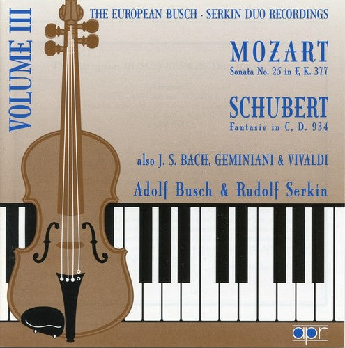the album cover for Adolf Busch - Play Vivaldi/Bach/Geminiani/&