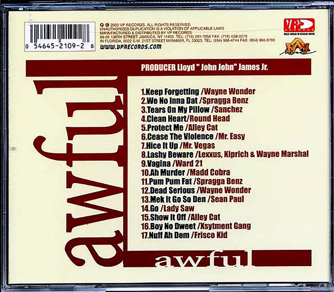 Sean Paul Mr Vegas Wayne Wonder Etc Awful Music CD