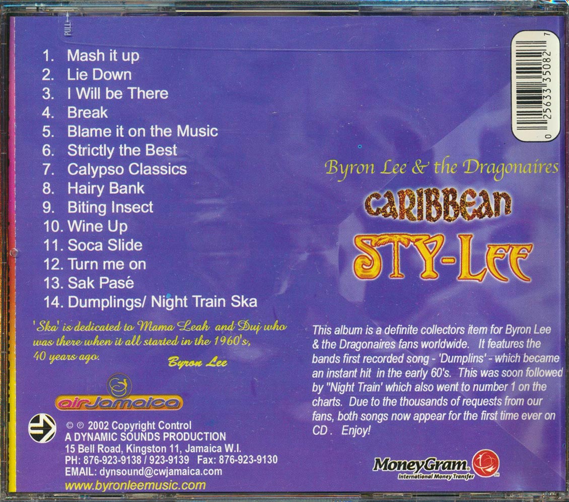 Byron Lee & The Dragonaires - Caribbean Stylee Music CD