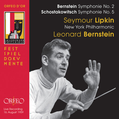 the album cover for New York Philharmonic - Sym 2: Age of Anxiety / Sym 5 in D minor