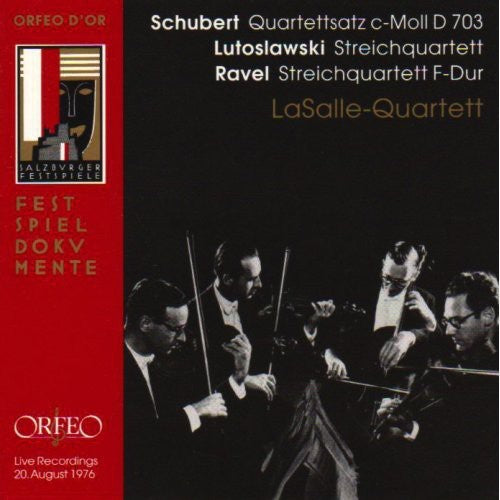 Schubert / Lutoslawski / Ravel / La Salle Quartet - Quartets - Music CD