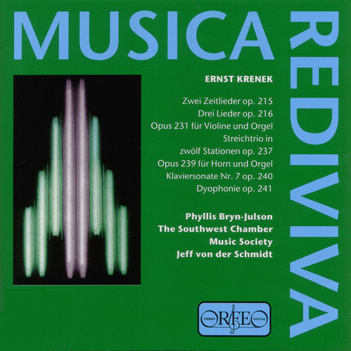 the album cover for Krenek / Bryn-Julson / Schmitt - Spatwerk: Zwei Zeitlieder Op. 215 & Drei Lieder