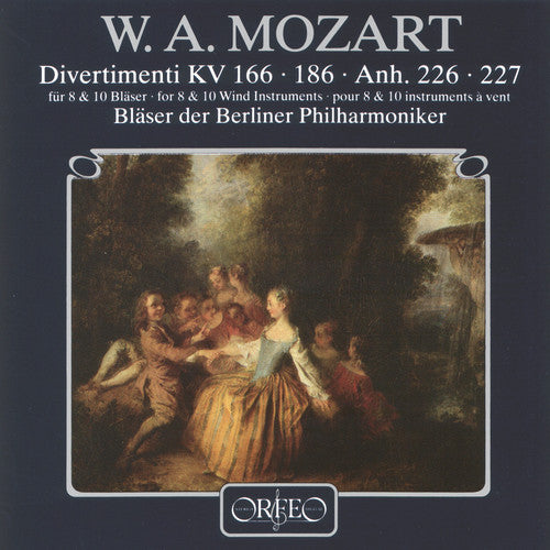 the album cover for Bläser Der Berliner Philharmoniker - Divertimenti for 8 & 10 Wind Instruments