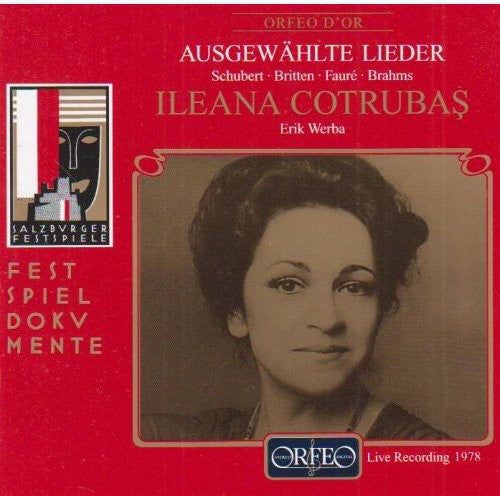 Cotrubas,ileana - Selected Lieder: Schubert, Britten, Faure, Et Al - Music CD