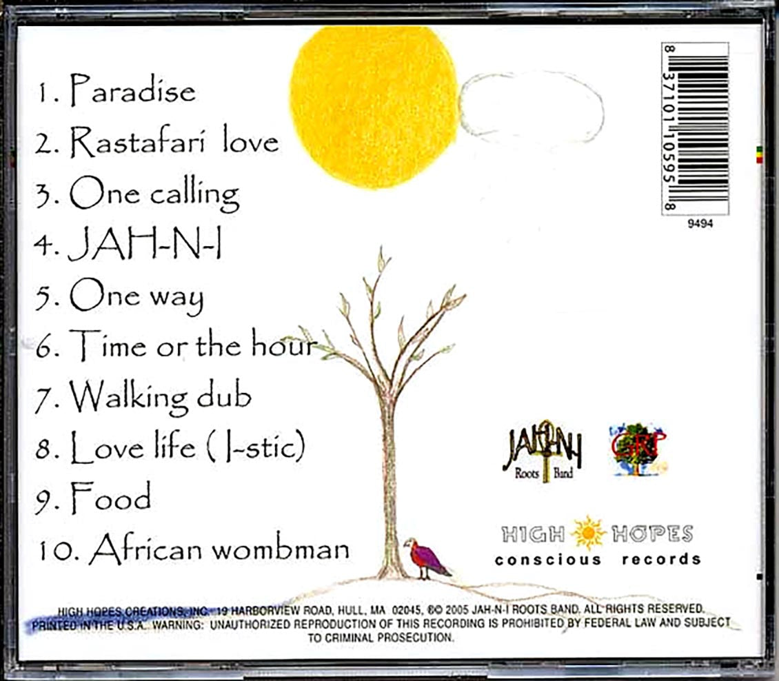 Jah N I - Rastafari Love Music CD