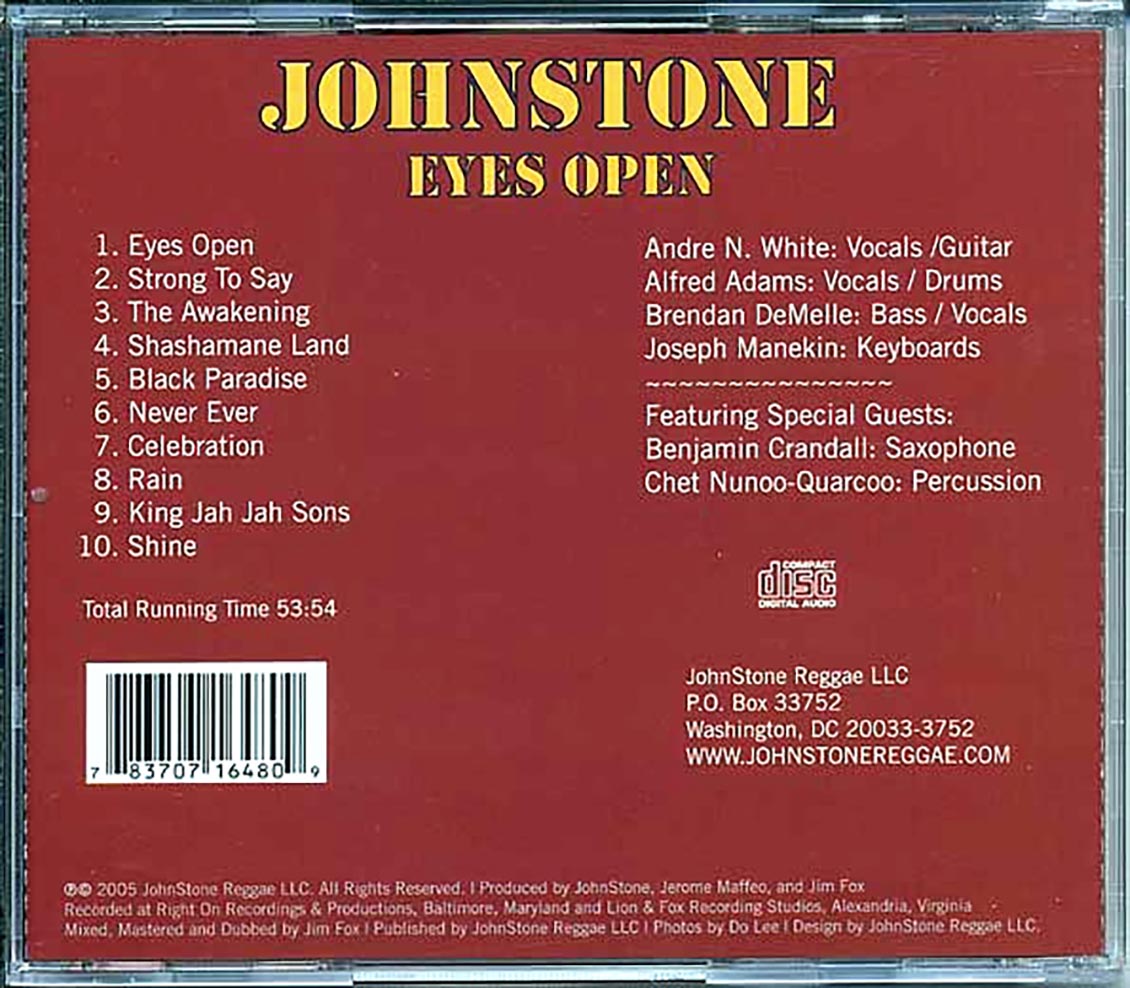 Johnstone - Eyes Open Music CD