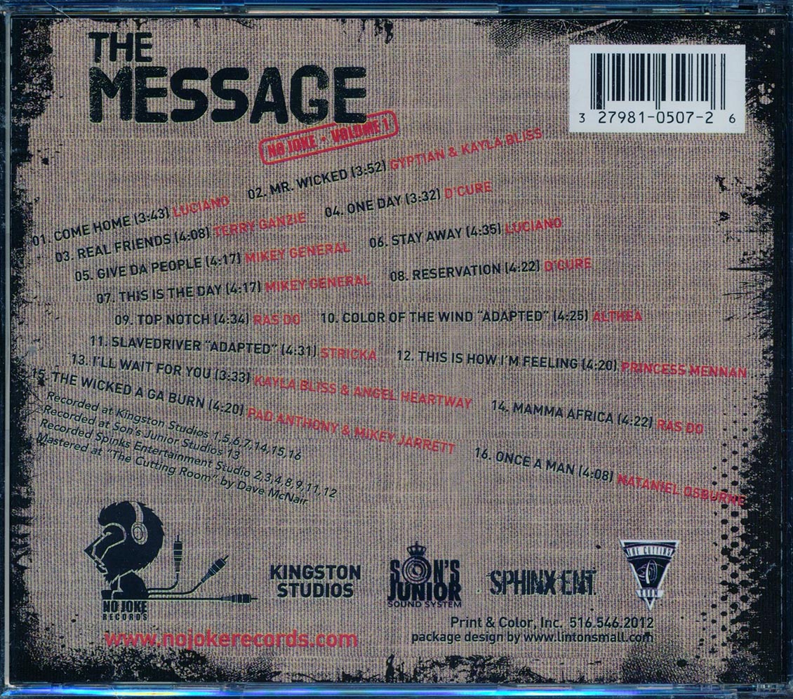 Mikey Jarrett, Luciano, Gyptian, Etc. - The Message Music CD