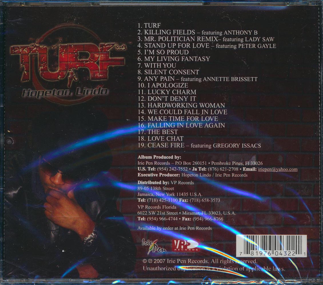 Hopeton Lindo - Turf Music CD