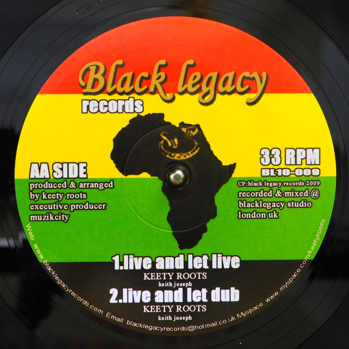 Keety Roots - Faith In Jah; Keety Roots - Jah Dub / Keety Roots - Live And Let Live; Keety Roots - Live And Let Dub 10" Vinyl Record