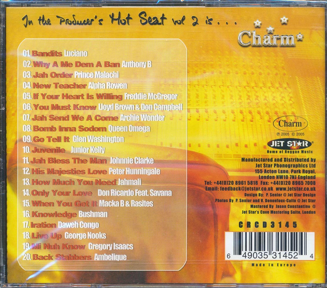 Luciano, Macka B, Daweh Congo, Etc. - In The Producer's Hot Seat Volume 2 (20 tracks) Music CD