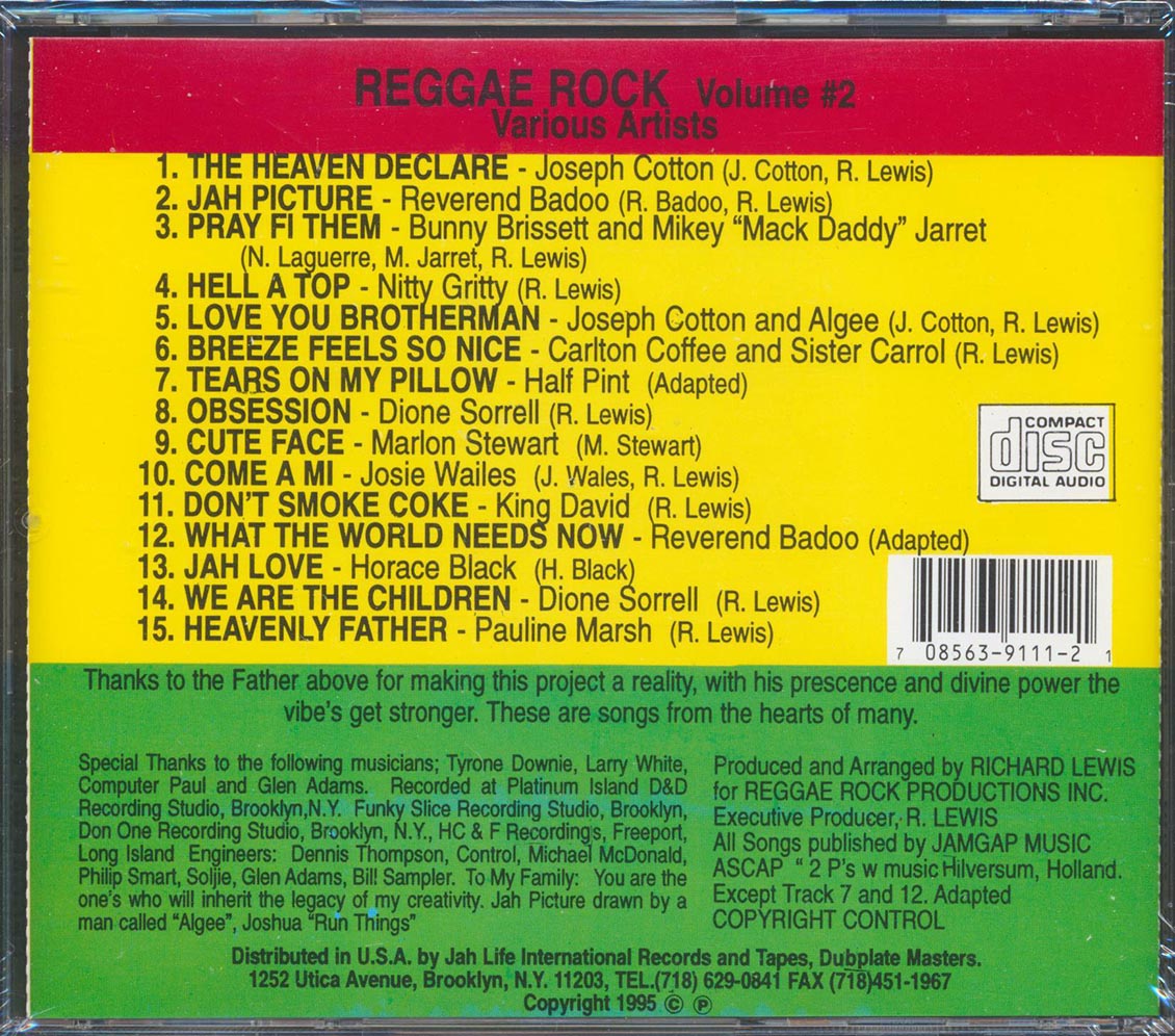 Nitty Gritty, Josey Wales, Badoo, Half Pint, Etc. - Reggae Rock Volume 2 Music CD