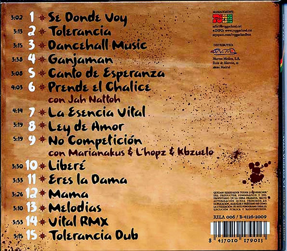 Miguel Arraigo - La Esencia Vital Music CD