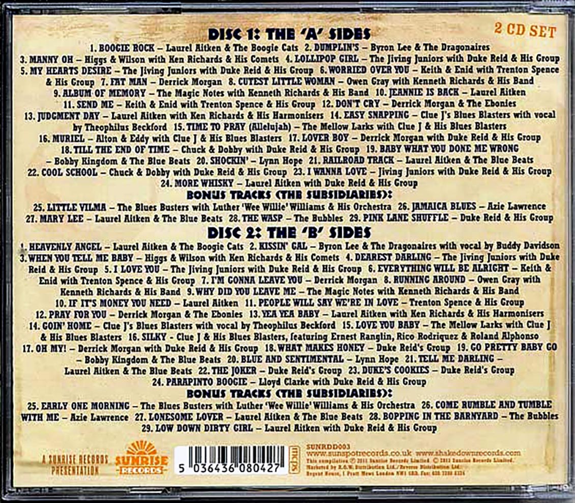 Laurel Aitken, Joe Higgs, Derrick Morgan, Alton Ellis, Etc. - The Story Of Blue Beat: The Best In Ska 1960 (58 tracks) (2xCD) Music CD