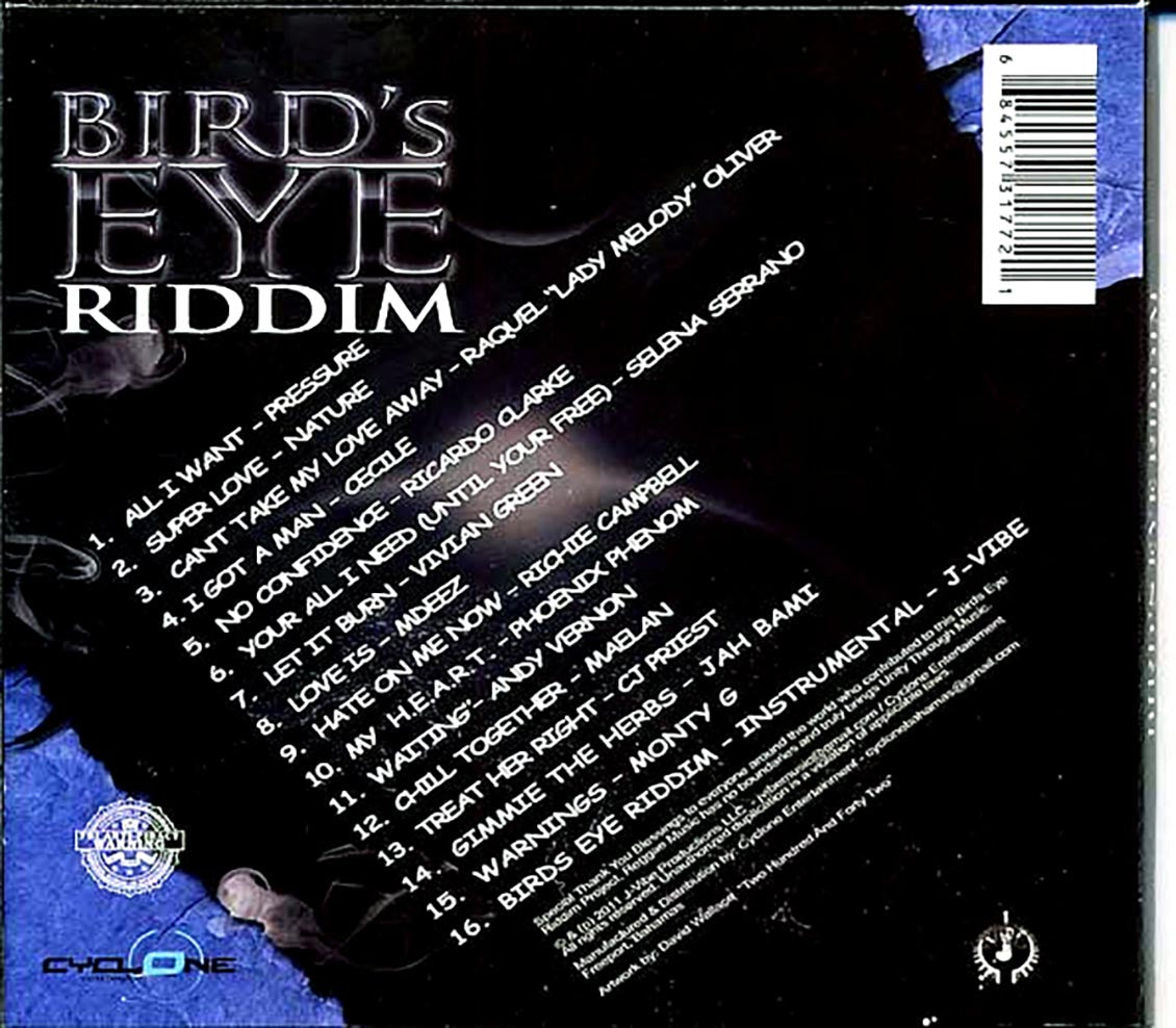 Pressure, Cecile, Monty G, Etc. - Bird's Eye Riddim Music CD