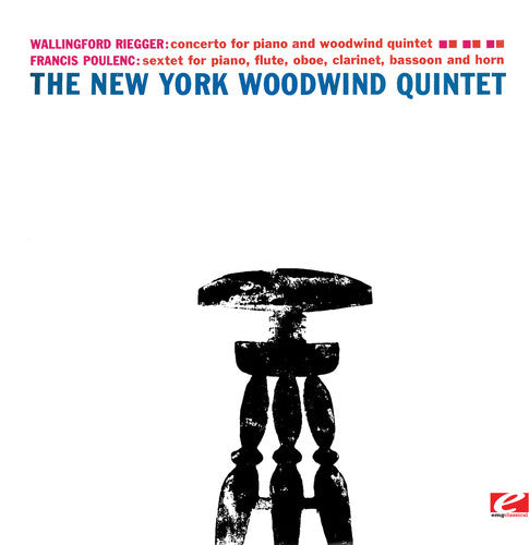 the album cover for New York Woodwind Quintet - Poulenc: Sextet / Riegger: Concerto for Piano