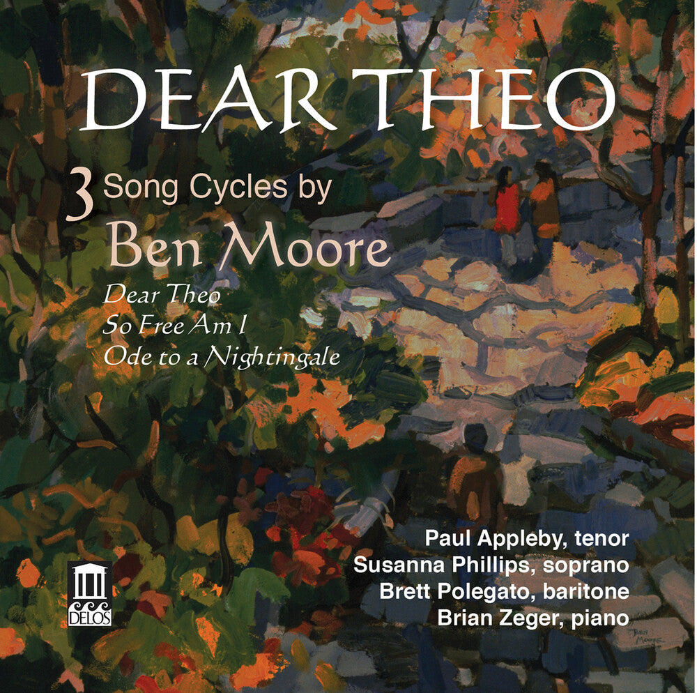 the album cover for Paul Appleby - Dear Theo - 3 Song Cycles