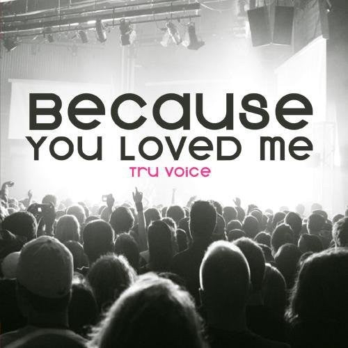 the album cover for Tru Voice - Because You Loved Me