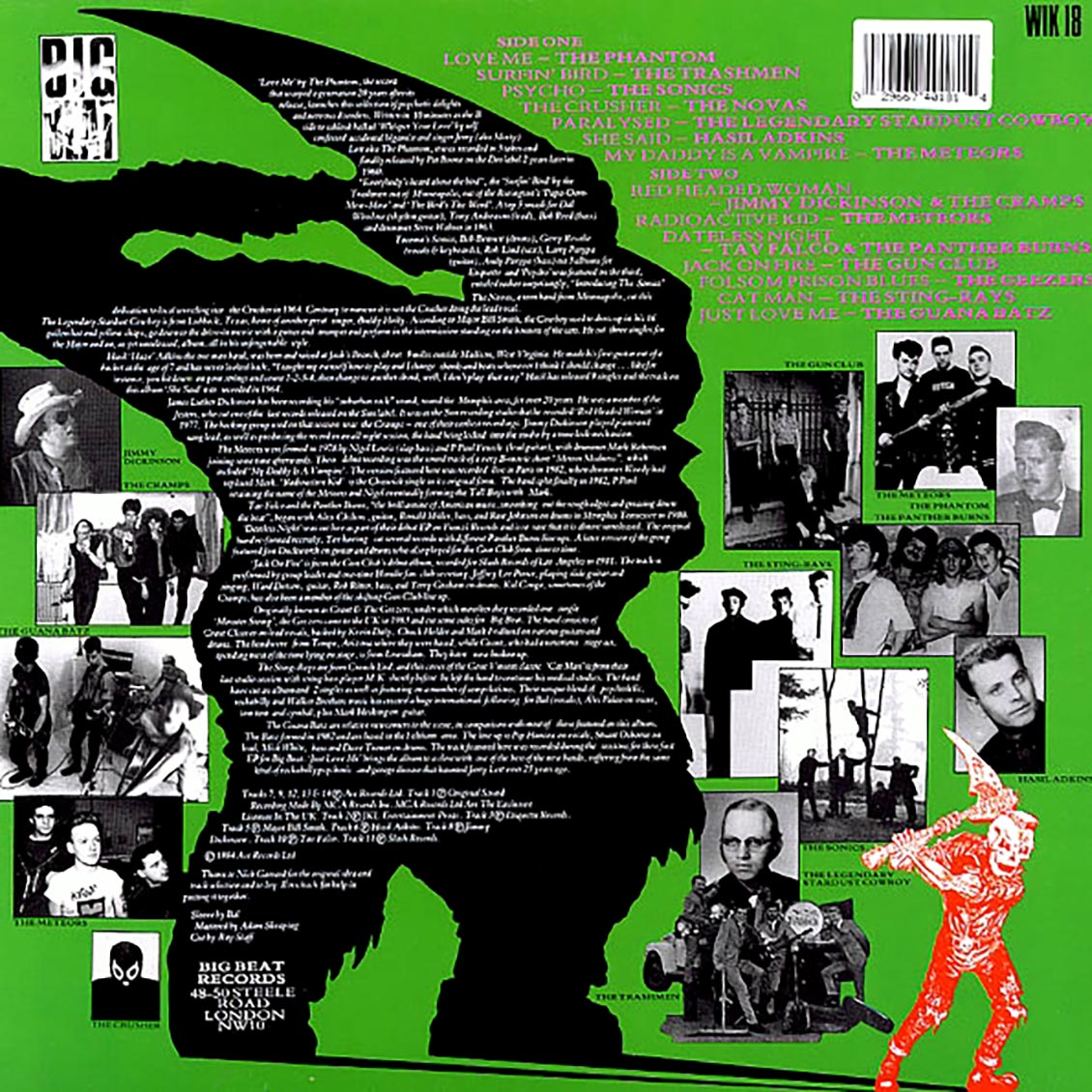 The Cramps, The Sonics, The Trashmen, The Meteors, Etc. - Rockabilly Psychosis And The Garage Disease Vinyl Record