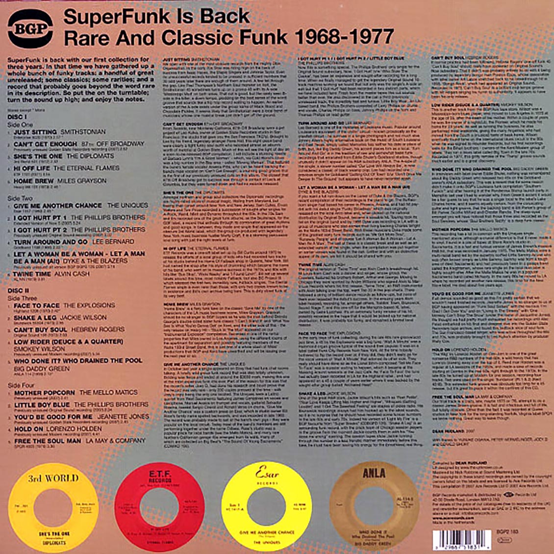 Smokey Wilson, Dyke & The Blazers, The Phillips Brothers, Etc. - Superfunk Is Back: Rare And Classic Funk 1968-1977 (2xLP) Vinyl Record