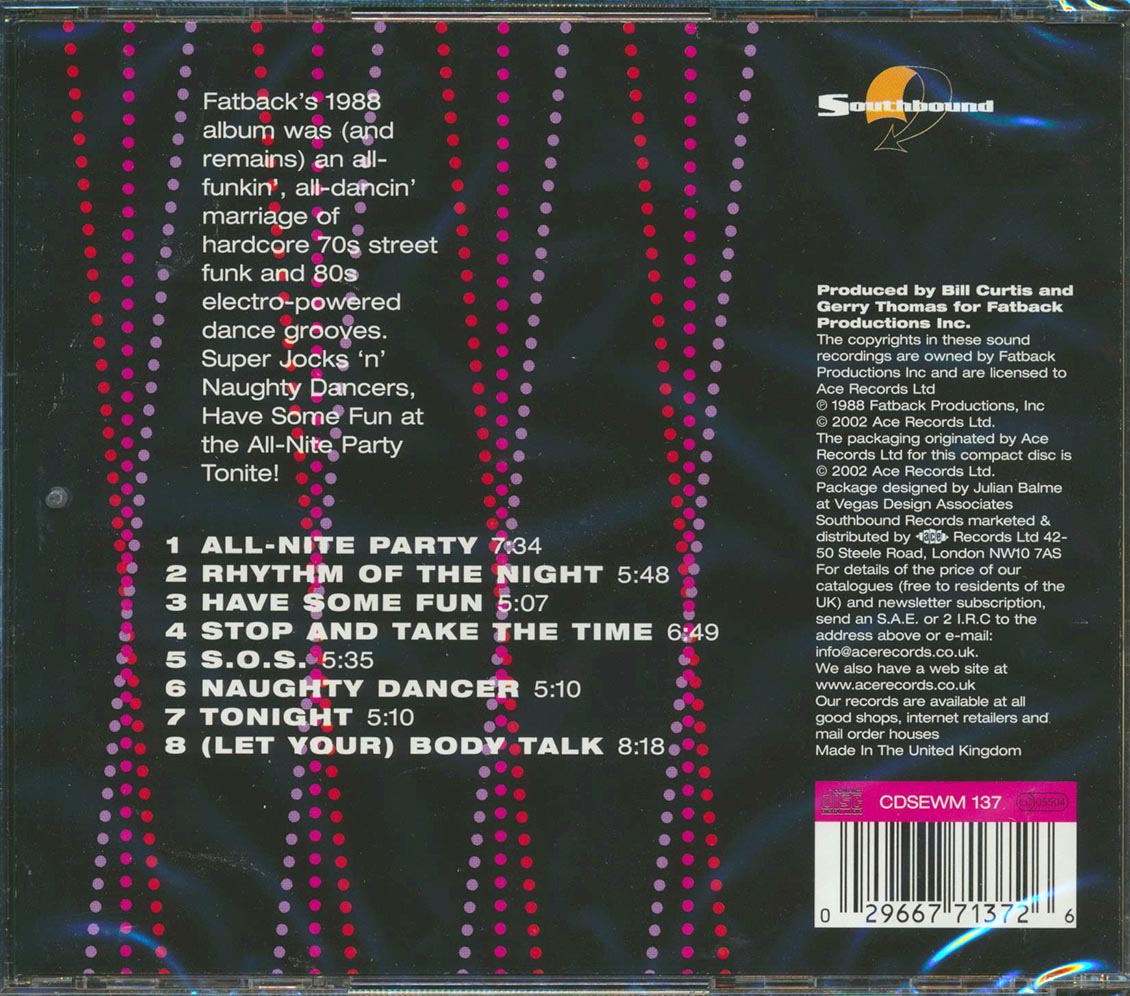 Fatback - Tonite's An All Nite Party Music CD