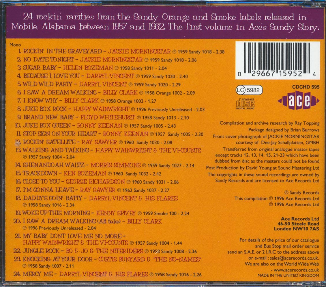 Various - Gulf Coast Grease: The Sandy Story Volume 1 Music CD