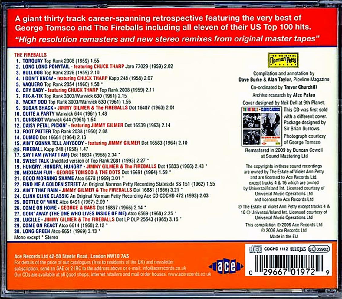 The Fireballs - Clovis Classics: The Definitive Collection (30 tracks) Music CD