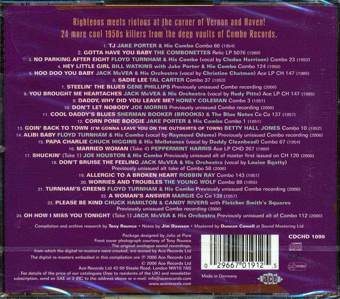 Various - Cool Daddy: The Central Avenue Scene 1951-1957 Volume 2 (24 tracks) Music CD