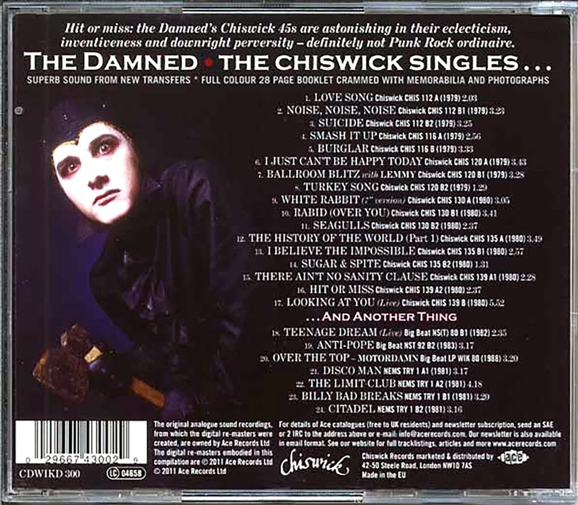 The Damned - The Chiswick Singles And Another Thing (24 tracks) Music CD