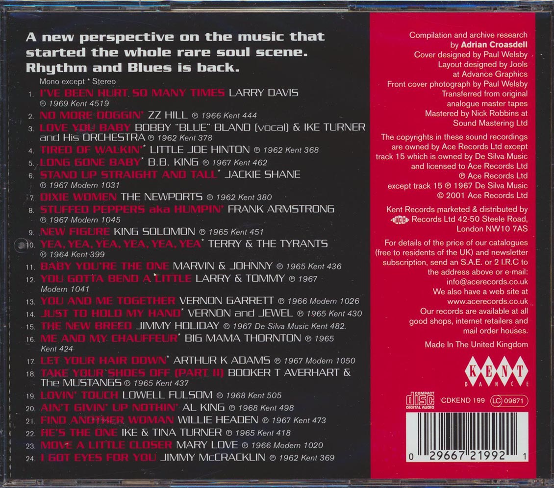 Various - New Breed R & B: Soulful 60's Blues For Today's Dancers (24 tracks) Music CD