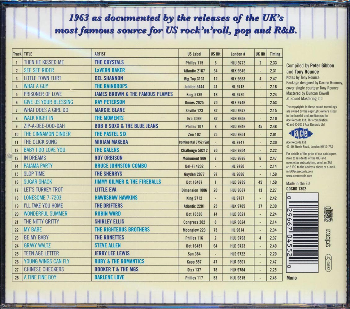 Various - The London American Label Year By Year: 1963 (28 tracks) Music CD